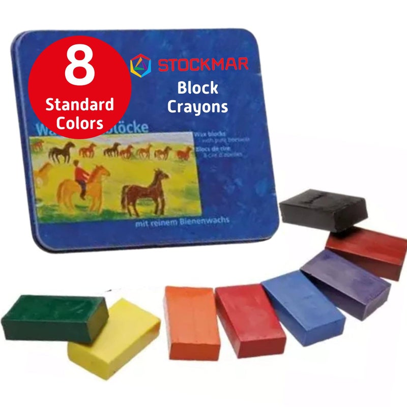 STOCKMAR 204884258 Waterproof Beeswax Blocks in Tin  8 Blocks - Image 1